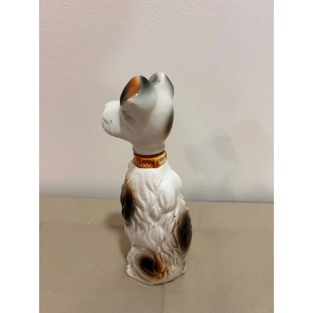 Vintage Japan Ceramic Terrier Dog Decanter Figurine Stopper Hand Painted